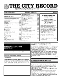 PUBLIC HEARINGS and MEETINGS Human Resources Administration