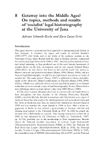 The Histories and Historians of Law in Socialist