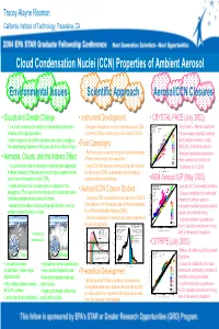 Cloud Condensation Nuclei (CCN) Properties of Ambient Aerosol