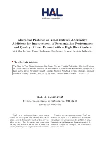 Microbial Protease Or Yeast Extract-Alternative Additions For