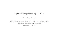 Python Programming — GUI