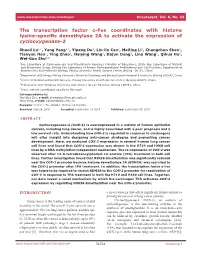 The Transcription Factor C-Fos Coordinates with Histone Lysine-Specific Demethylase 2A to Activate the Expression of Cyclooxygenase-2