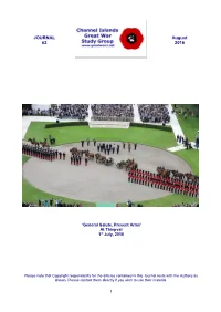 Channel Islanders Who Fell on the Somme