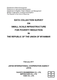 Data Collection Survey on Small Scale Infrastructure for Poverty Reduction in the Republic of the Union of Myanmar