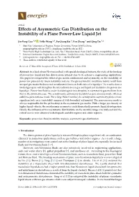 Effects of Asymmetric Gas Distribution on the Instability of a Plane Power-Law Liquid Jet
