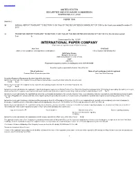 INTERNATIONAL PAPER COMPANY (Exact Name of Registrant As Specified in Its Charter)