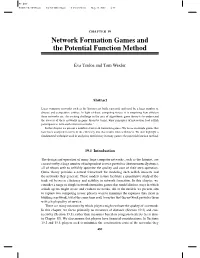 Network Formation Games and the Potential Function Method