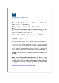 This May Be the Author's Version of a Work That Was Submitted/Accepted for Publication in the Following Source: Mcgaughey