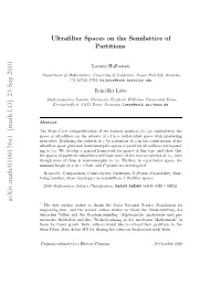 Ultrafilter Spaces on the Semilattice of Partitions