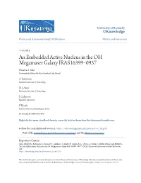 An Embedded Active Nucleus in the OH Megamaser Galaxy IRAS16399−0937 Dinalva A
