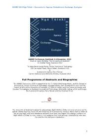 Full Programme of Abstracts and Biographies