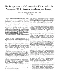 The Design Space of Computational Notebooks: an Analysis of 60 Systems in Academia and Industry