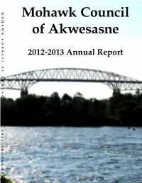 2012-2013 Annual Report Annual 2012-2013 Mohawkcouncil