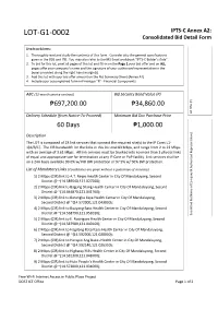 IPTS-C Annex A2: Consolidated Bid Detail Form
