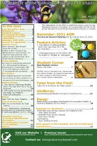 Newsletter of the Biological Survey of Canada