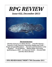 RPG Review, Issue 22, December 2013