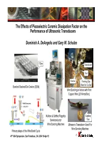 The Effects of Piezoelectric Ceramic Dissipation Factor on the Performance of Ultrasonic Transducers