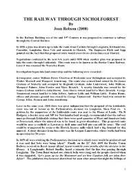THE RAILWAY THROUGH NICHOLFOREST by Joan Robson (2008)
