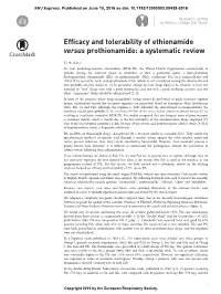 Efficacy and Tolerability of Ethionamide Versus Prothionamide: a Systematic Review