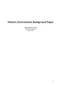 Historic Environment Background Paper