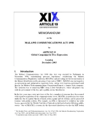 Malawi Communications Act 1998