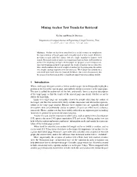 Mining Anchor Text Trends for Retrieval
