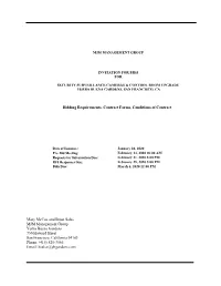Mjm Management Group Invitation for Bids for Security Surveillance