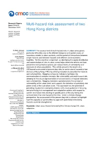 Multi-Hazard Risk Assessment of Two Hong Kong Districts