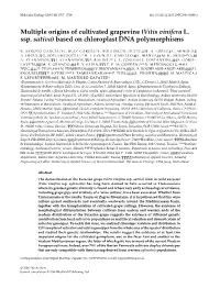 Vitis Vinifera L. Ssp. Sativa) Based on Chloroplast DNA Polymorphisms
