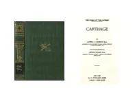Carthage and Rome; and the Regulations About Them Are Precise