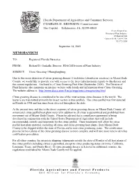 Citrus Greening Memo to NSY 9-14-05 For