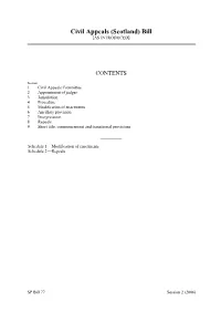Civil Appeals (Scotland) Bill [AS INTRODUCED]