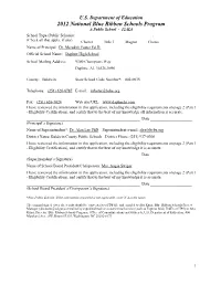 Daphne High School's Application for the 2012 National Blue Ribbon School Program