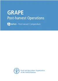 GRAPE: Post-Harvest Operations
