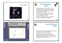 Next Mac OS X Roots