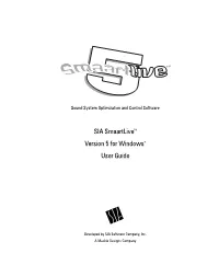 SIA Smaartlive User's Manual