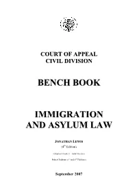 Bench Book Immigration and Asylum