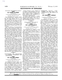 EXTENSIONS of REMARKS, Vol