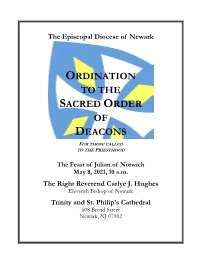 Ordination to the Sacred Order of Deacons
