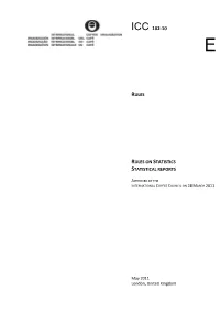 Statistical Reports (ICC-102-10)