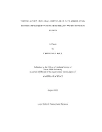 Testing a Coupled Global-Limited-Area Data Assimilation