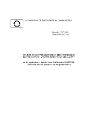 442 Final FOURTH COMMUNICATION from the COMMISSION TO