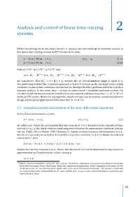 Analysis and Control of Linear Time–Varying Systems Exercise 2.3