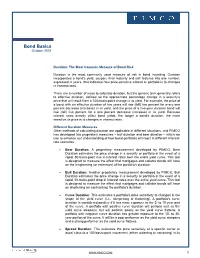 Bond Basics October 2007