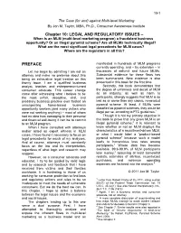 Chapter 10: LEGAL and REGULATORY ISSUES – PREFACE