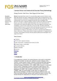 Literature Review and Constructivist Grounded Theory Methodology 1