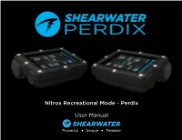Nitrox Recreational Mode - Perdix