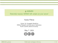 Remotely Execute GRASS GIS Scripts on Your Server