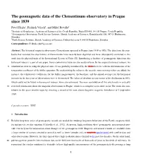 The Geomagnetic Data of the Clementinum Observatory In