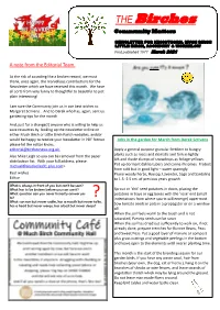 To View the March 2021 Edition of the Newsletter